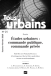 Etudes urbaines : commande publique, commande privée